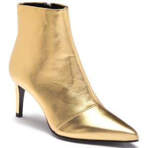 Rag & Bone Gold Beha Pointy Toe Bootie 5
